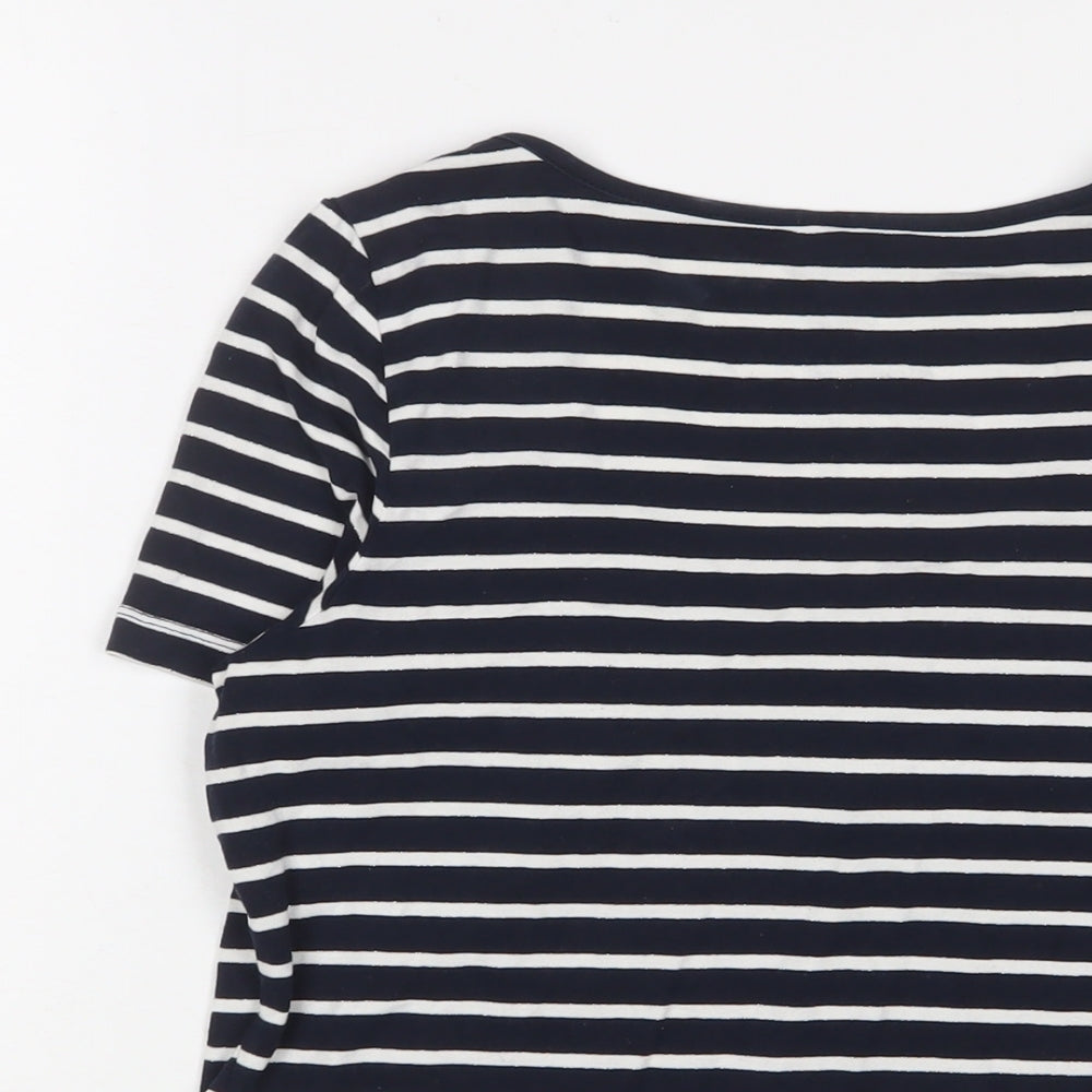 Womens UK Size XS Seraphine Blue Basic T-Shirt