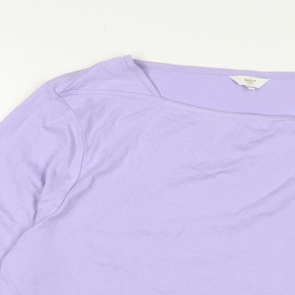 Womens UK Size 24 Cotton Traders Purple Basic T-Shirt
