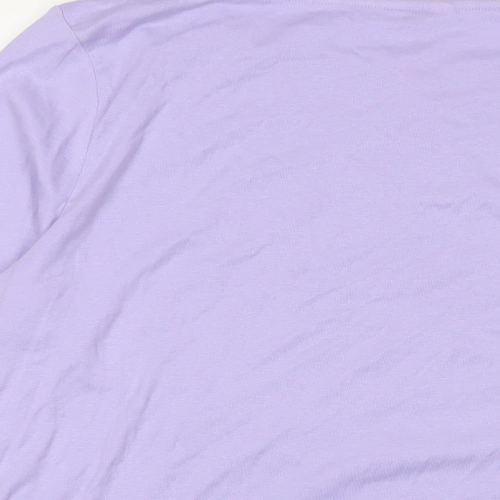Womens UK Size 24 Cotton Traders Purple Basic T-Shirt
