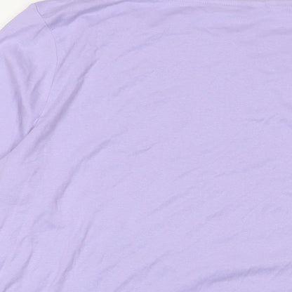 Womens UK Size 24 Cotton Traders Purple Basic T-Shirt