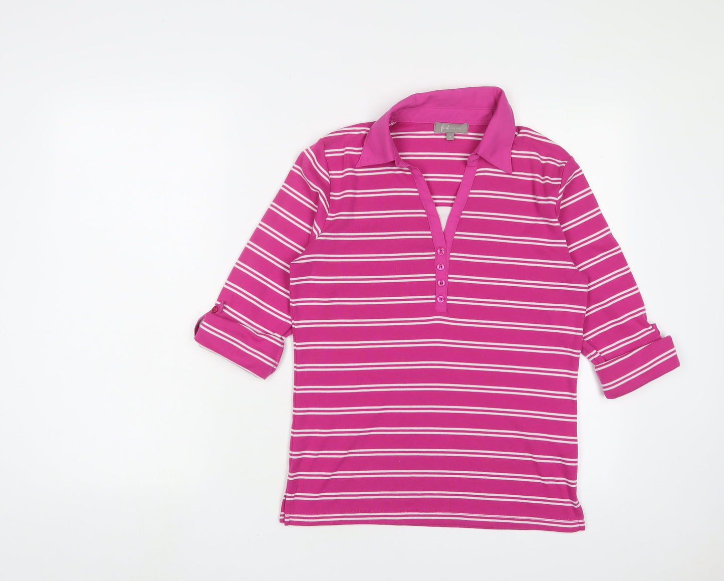 Womens UK Size S First Avenue Pink Basic Polo