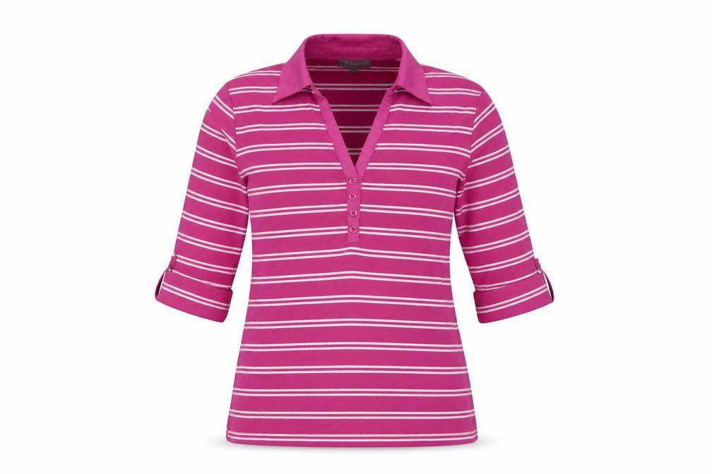 Womens UK Size S First Avenue Pink Basic Polo