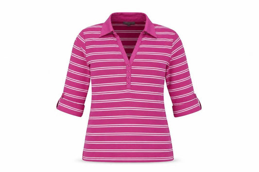 Womens UK Size S First Avenue Pink Basic Polo