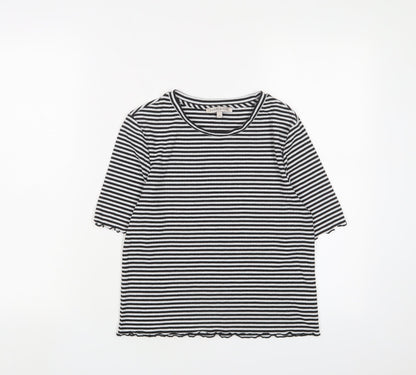 Womens UK Size 14 Limited Edition Black Basic T-Shirt