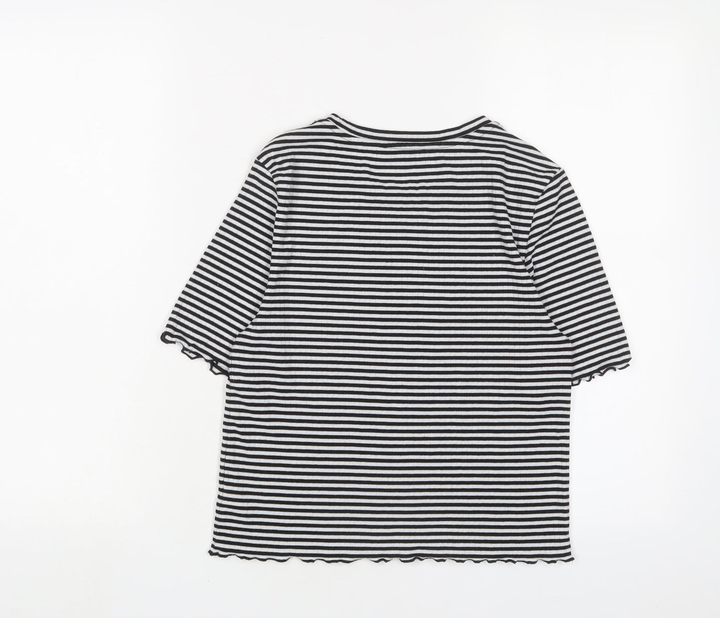 Womens UK Size 14 Limited Edition Black Basic T-Shirt