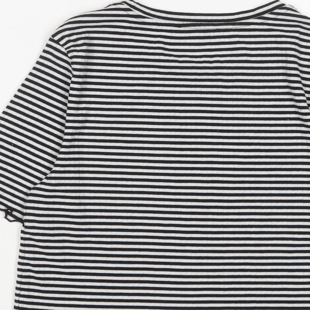 Womens UK Size 14 Limited Edition Black Basic T-Shirt