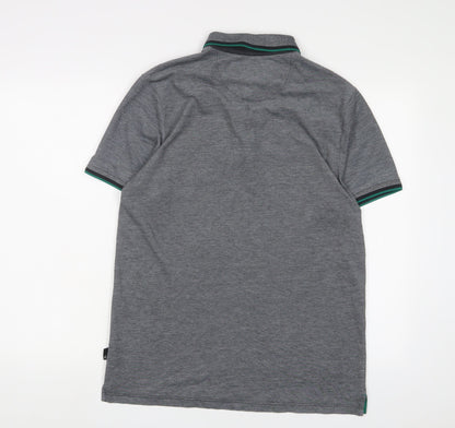 Burton Mens Red Polyester Polo Size M Collared Button