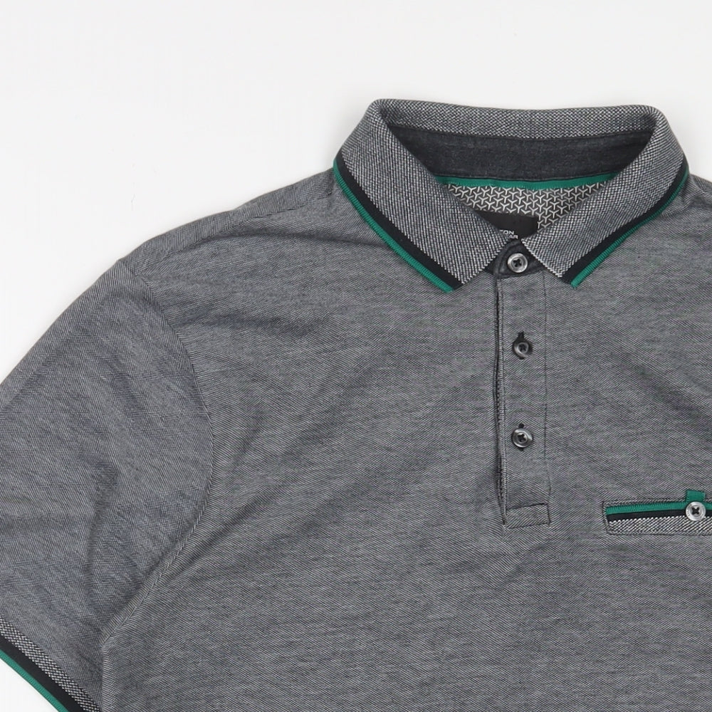 Burton Mens Red Polyester Polo Size M Collared Button