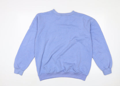 Daisy Street Womens Blue Cotton Pullover Sweatshirt Size 8 Pullover - Los Angeles