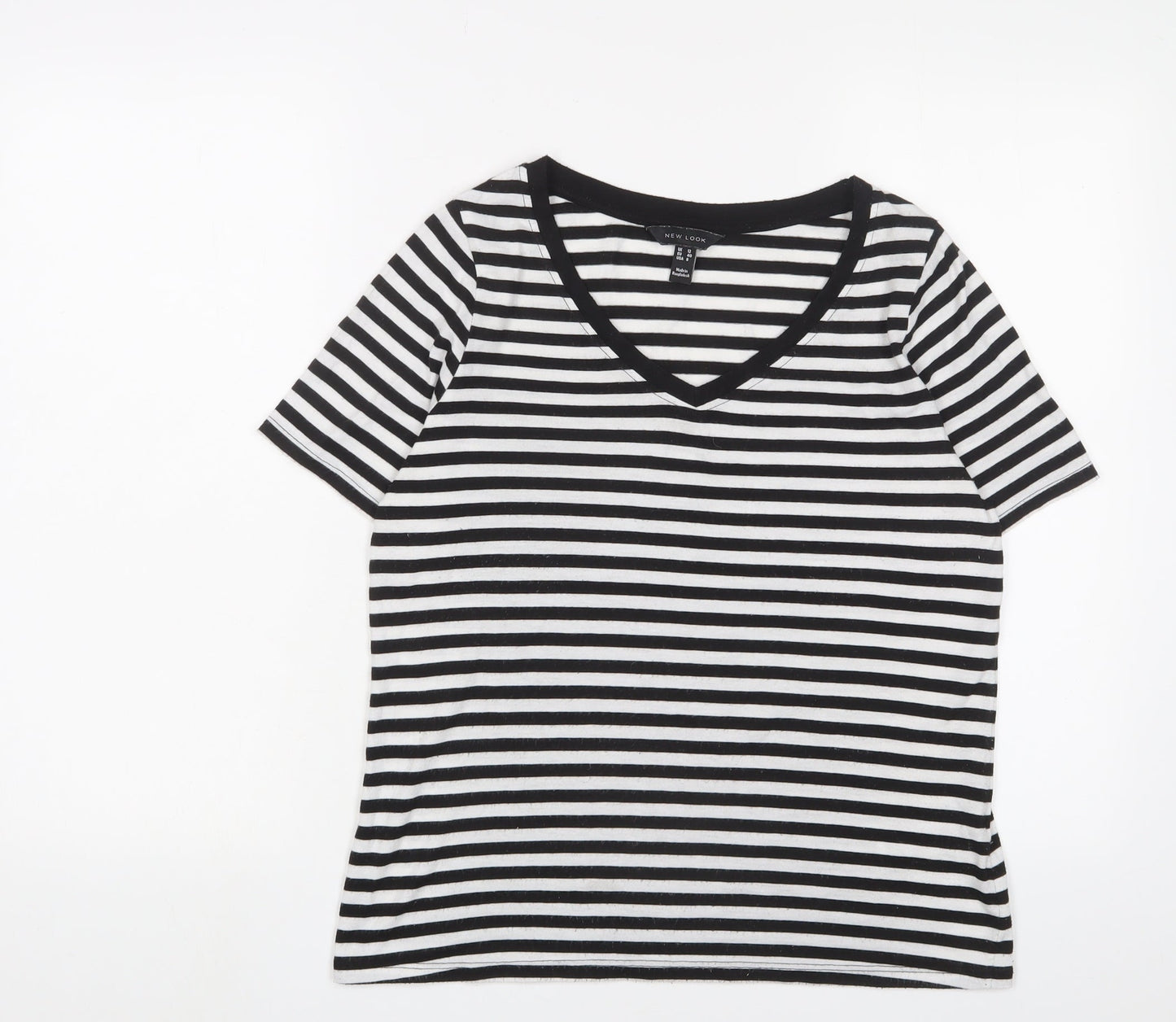Womens UK Size 12 New Look Black Basic T-Shirt