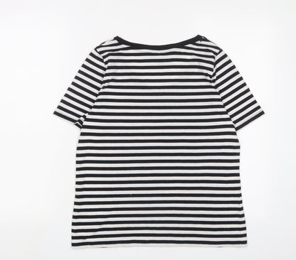 Womens UK Size 12 New Look Black Basic T-Shirt