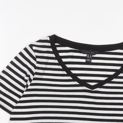 Womens UK Size 12 New Look Black Basic T-Shirt