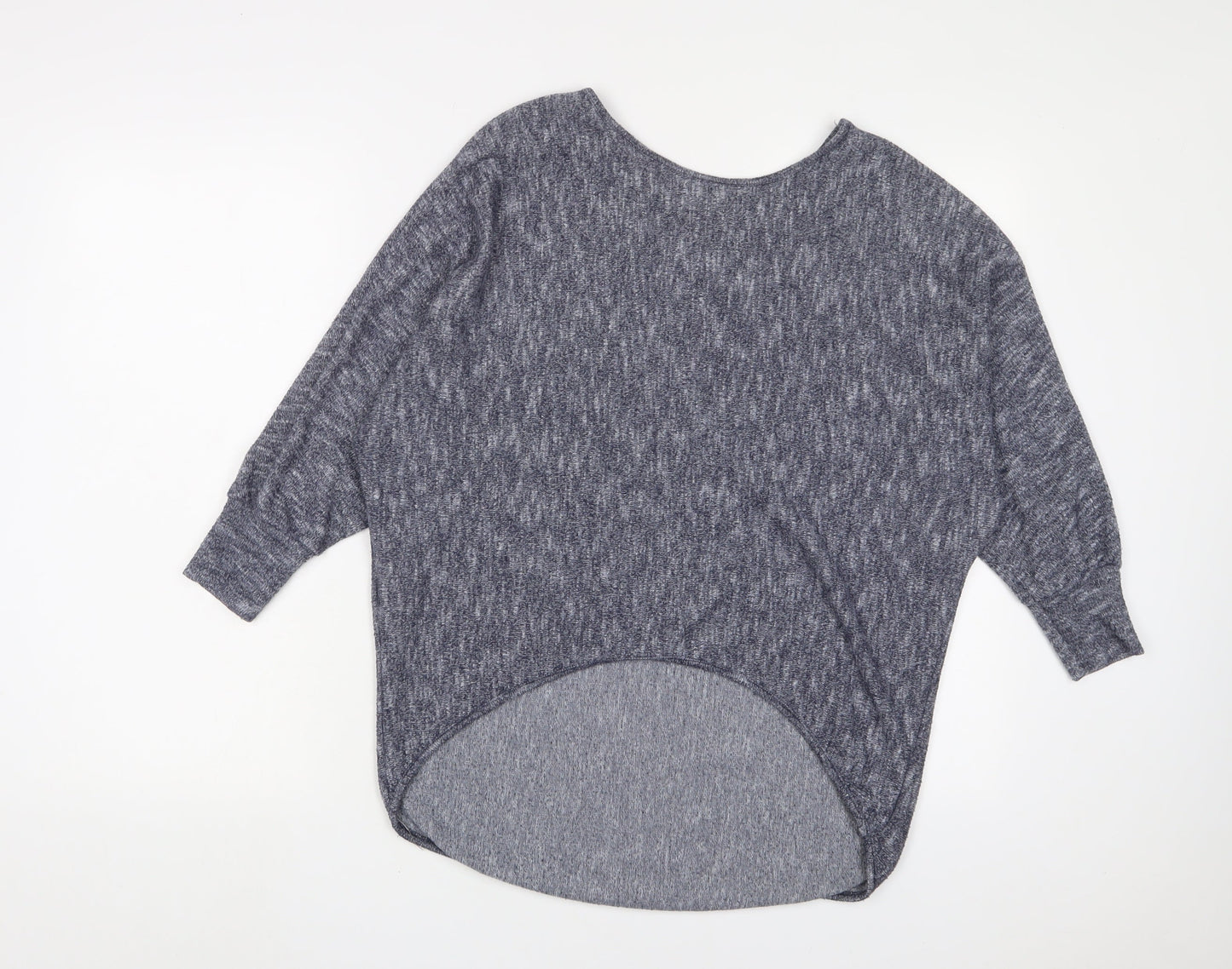 Apricot Womens Blue Crew Neck Acrylic Pullover Jumper Size S