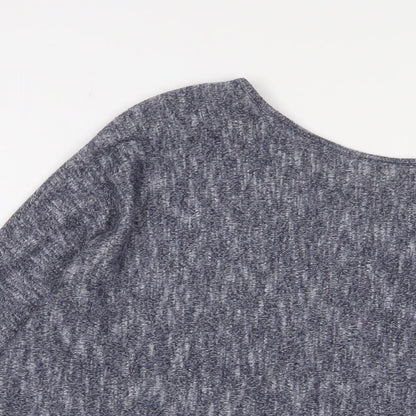 Apricot Womens Blue Crew Neck Acrylic Pullover Jumper Size S