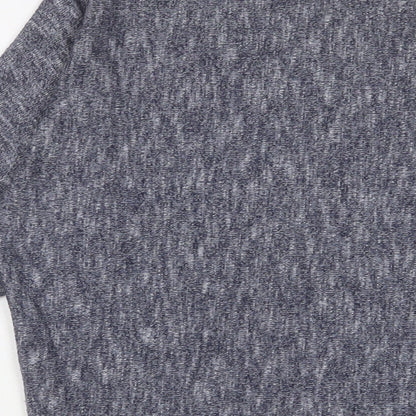 Apricot Womens Blue Crew Neck Acrylic Pullover Jumper Size S