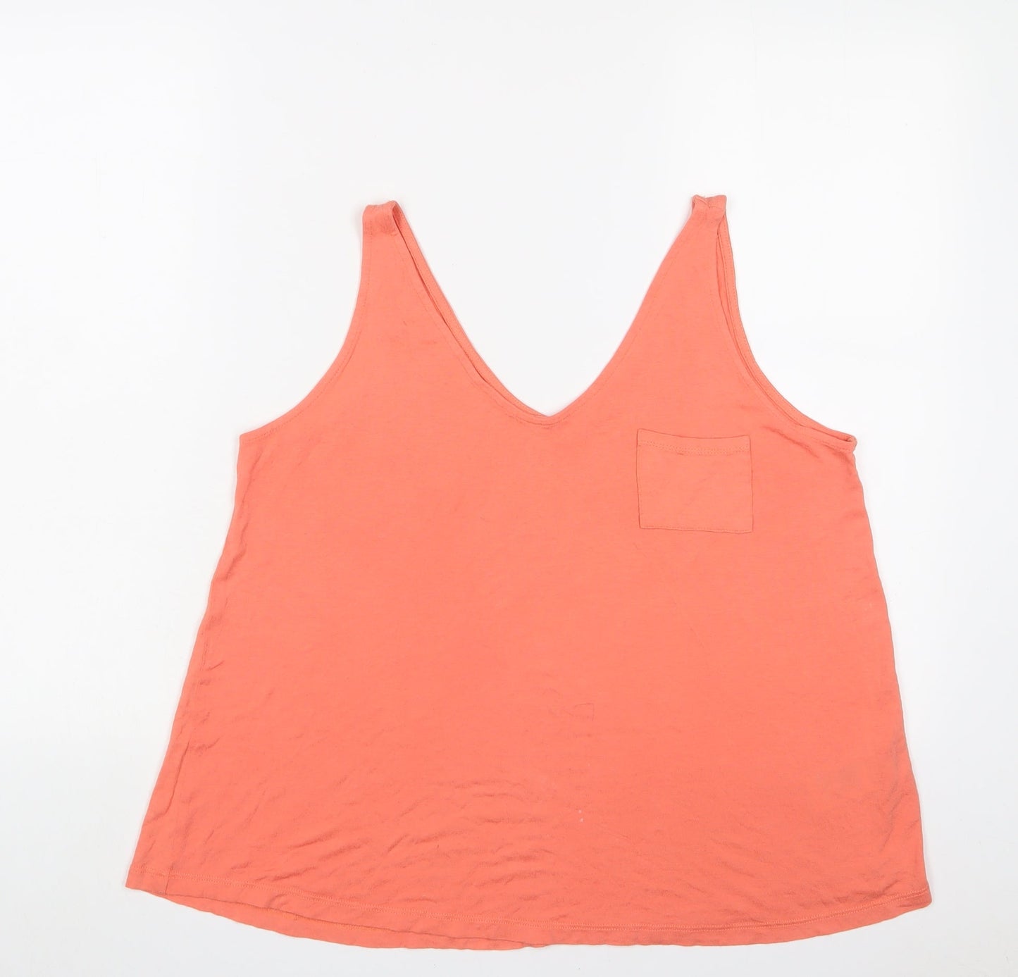 Womens UK Size 12 Warehouse Orange Basic Tank