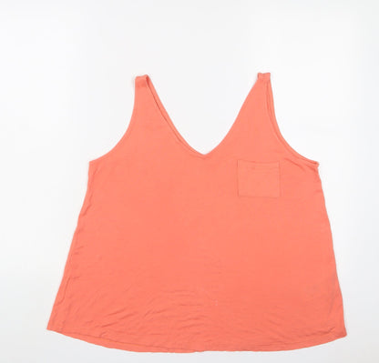 Womens UK Size 12 Warehouse Orange Basic Tank