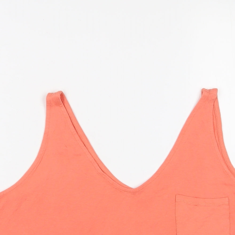 Womens UK Size 12 Warehouse Orange Basic Tank