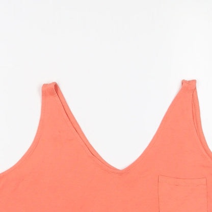 Womens UK Size 12 Warehouse Orange Basic Tank