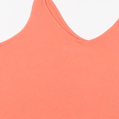 Womens UK Size 12 Warehouse Orange Basic Tank