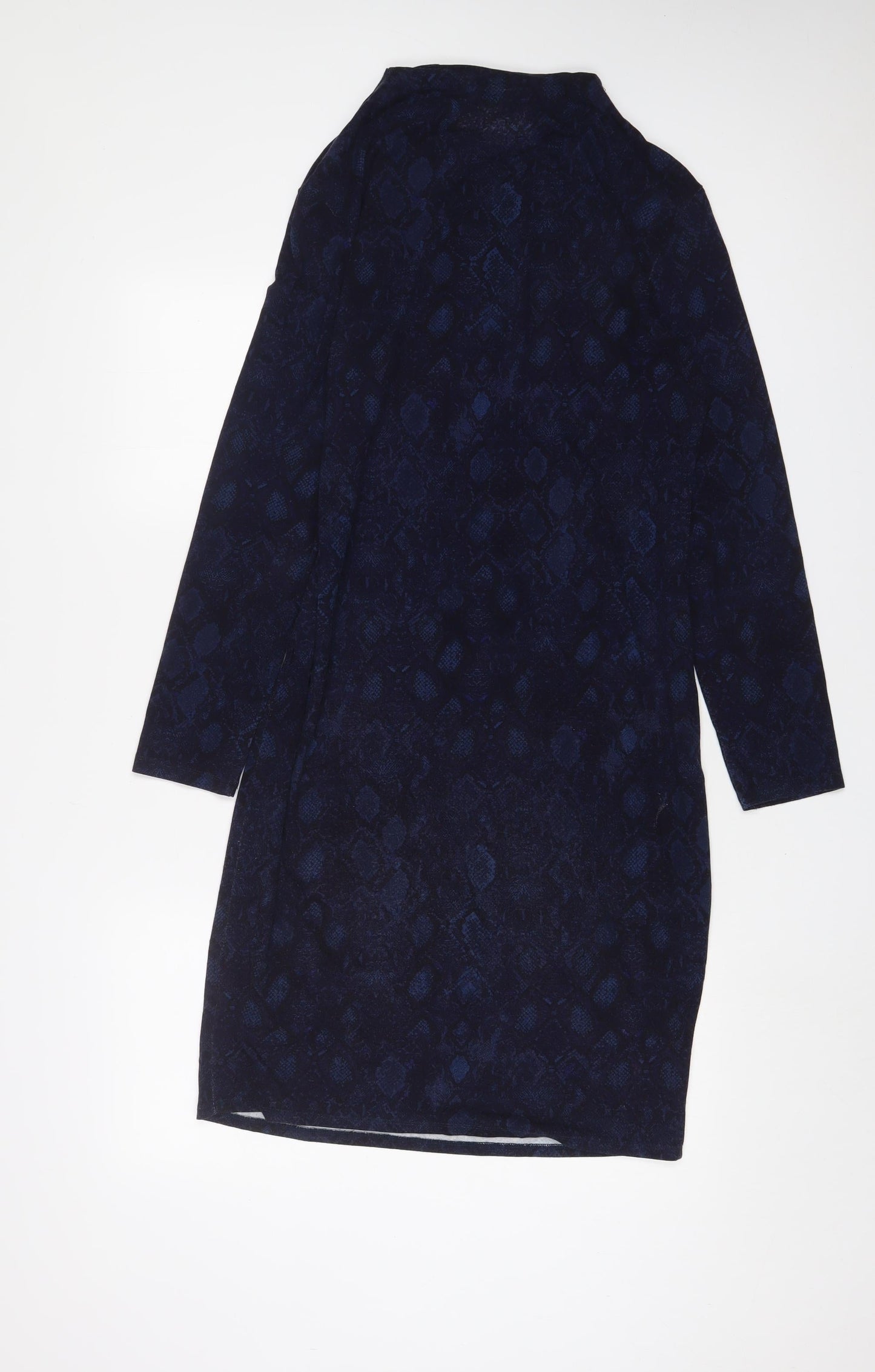 Apricot Womens Blue Animal Print Elastane A-Line Size 14 Round Neck Pullover