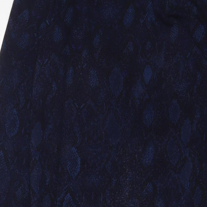 Apricot Womens Blue Animal Print Elastane A-Line Size 14 Round Neck Pullover