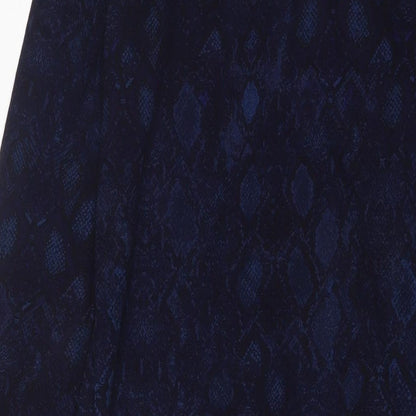 Apricot Womens Blue Animal Print Elastane A-Line Size 14 Round Neck Pullover