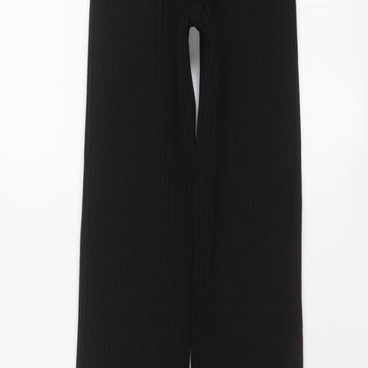 Womens UK Size XL Boohoo Regular Fit Capri Black Trousers
