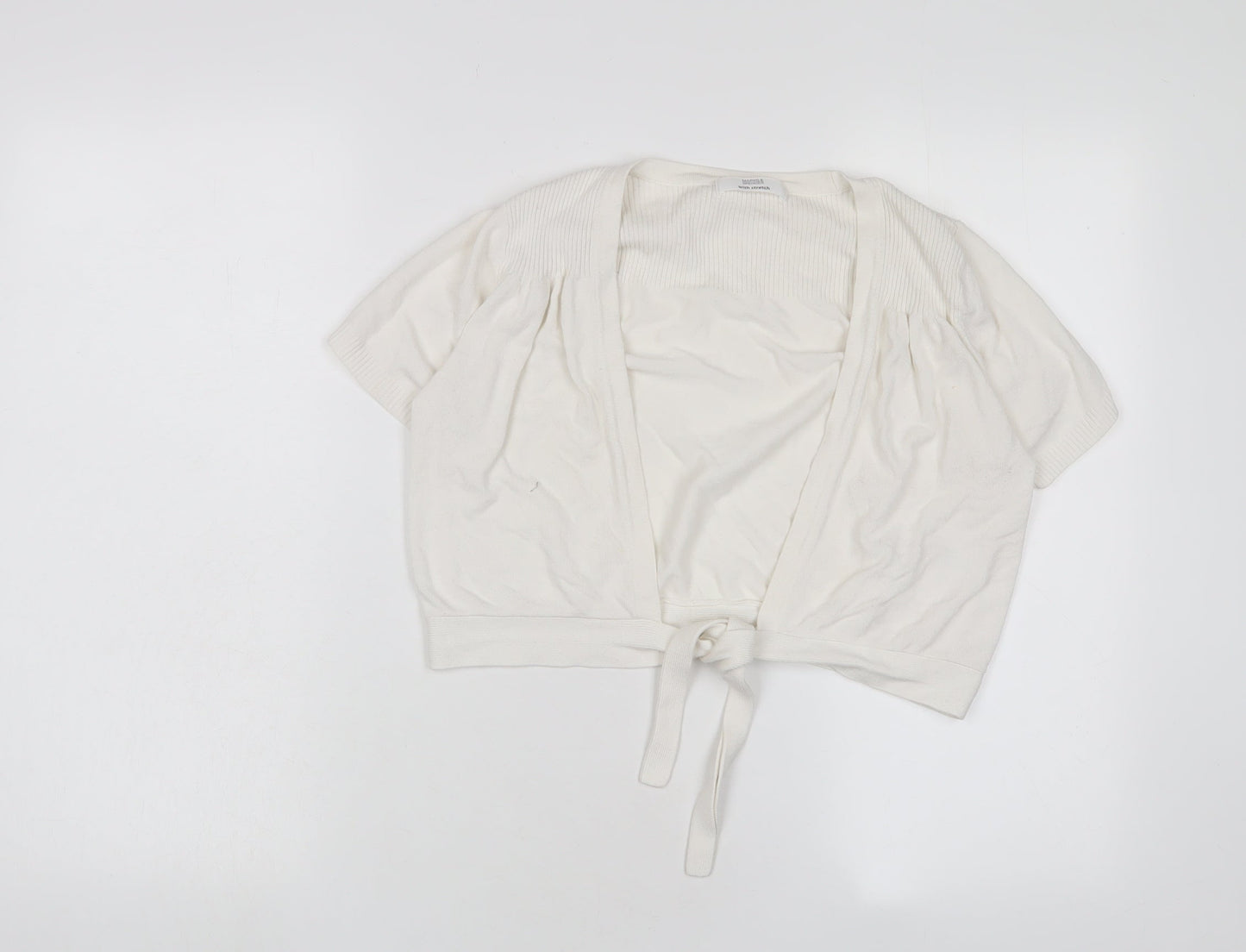 Womens UK Size 12 Marks and Spencer White Cardigan Jumper