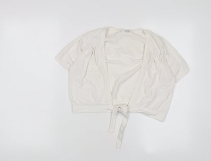 Womens UK Size 12 Marks and Spencer White Cardigan Jumper