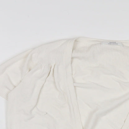 Womens UK Size 12 Marks and Spencer White Cardigan Jumper
