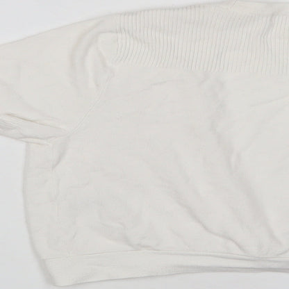Womens UK Size 12 Marks and Spencer White Cardigan Jumper