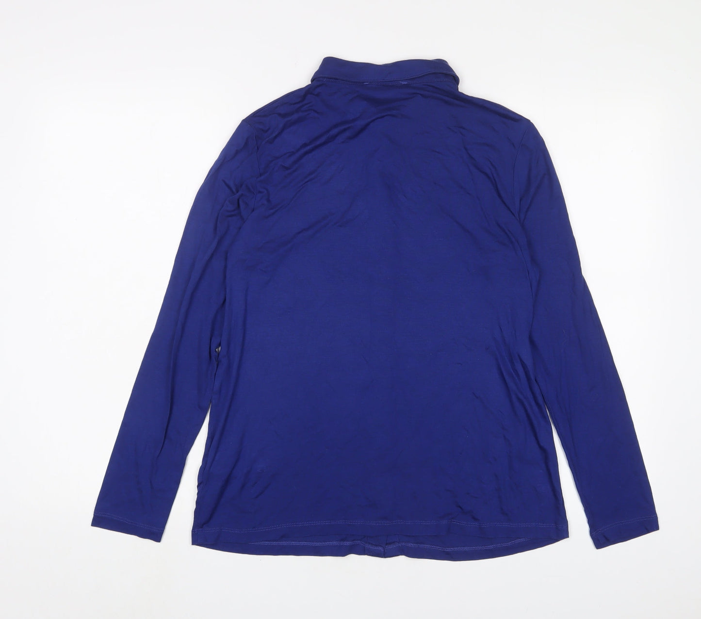 Womens UK Size 12 Marks and Spencer Blue Basic Button-Up