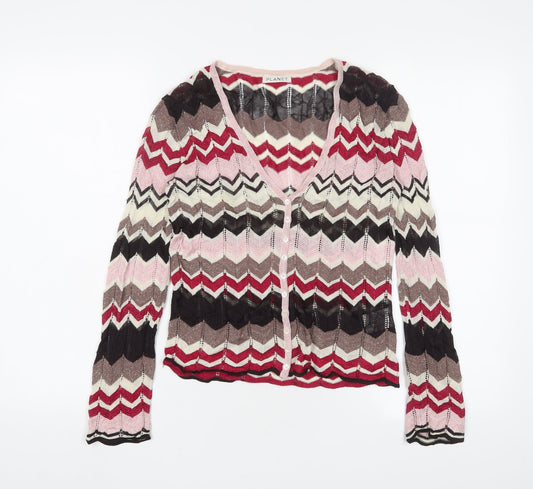Womens UK Size XS Planet Multicoloured Cardigan Jumper