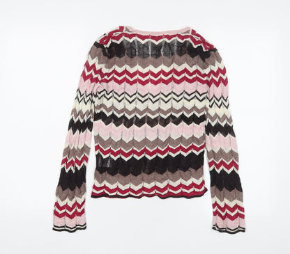 Womens UK Size XS Planet Multicoloured Cardigan Jumper