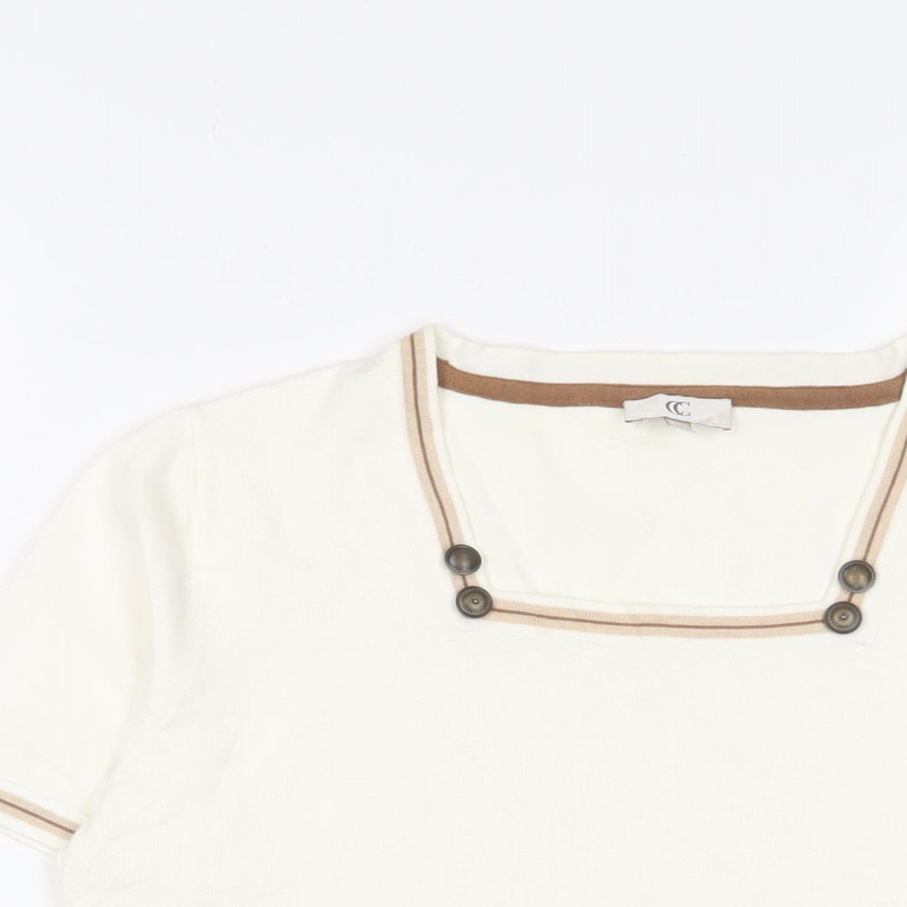 Womens UK Size M Cc Ivory Pullover Jumper