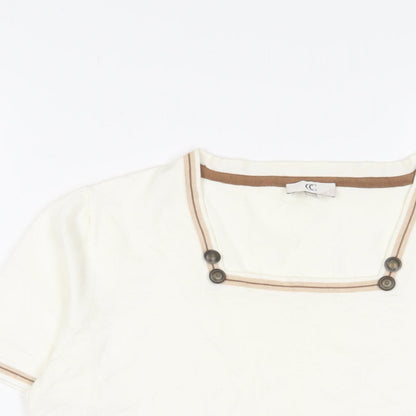 Womens UK Size M Cc Ivory Pullover Jumper