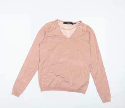 Womens UK Size S VERO MODA Pink Pullover Jumper