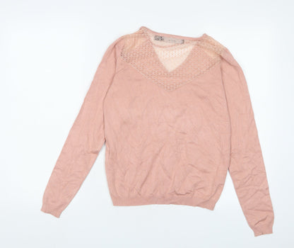 Womens UK Size S VERO MODA Pink Pullover Jumper