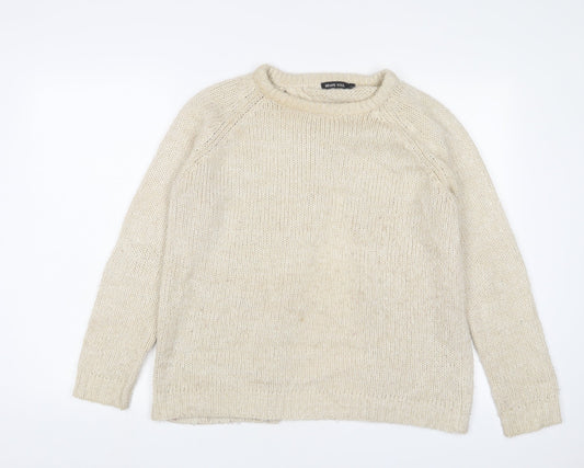 Womens UK Size S Brave Soul Beige Pullover Jumper