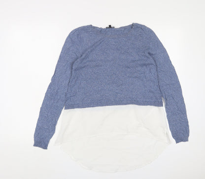 Womens UK Size 10 Warehouse Blue Pullover Jumper