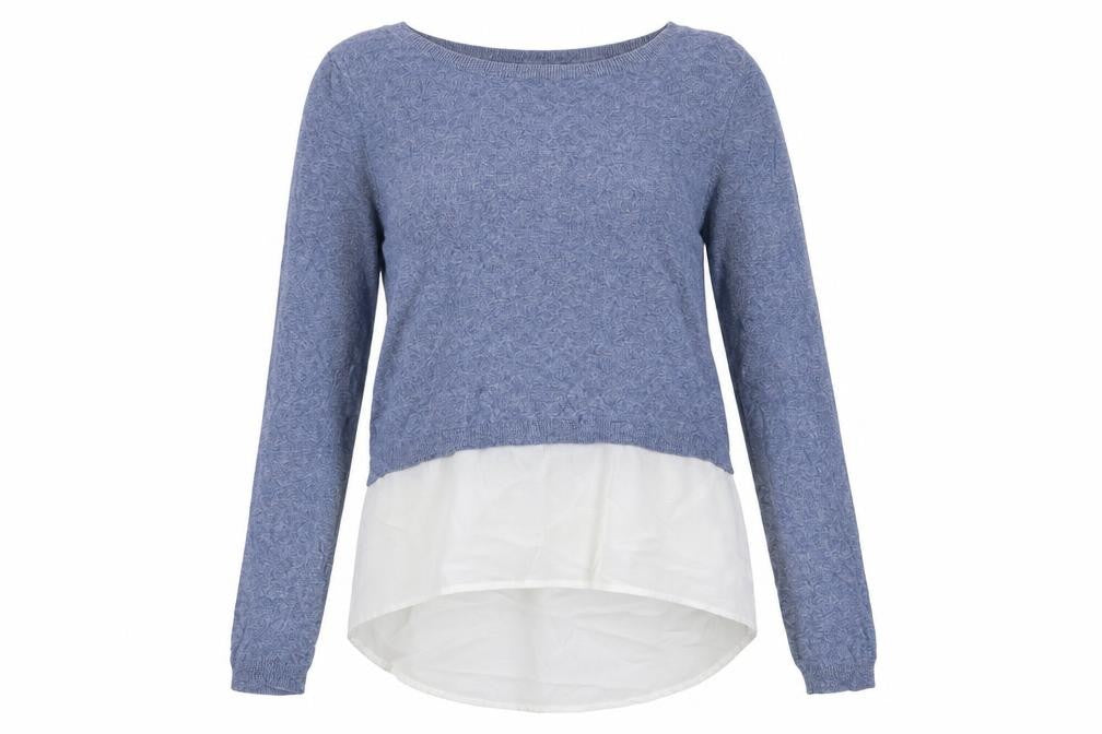 Womens UK Size 10 Warehouse Blue Pullover Jumper