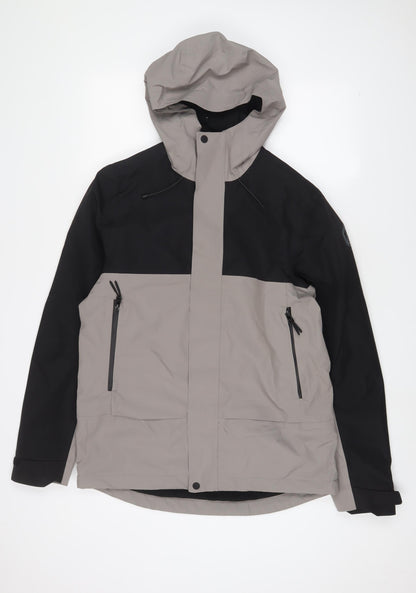Marks and Spencer Mens Grey Rain Coat Coat Size M Zip - Zip Pockets