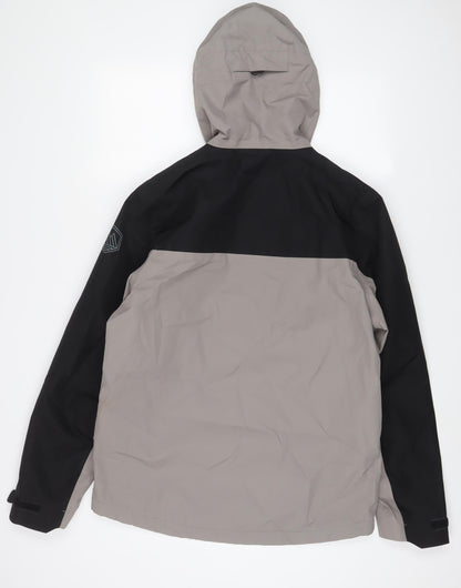 Marks and Spencer Mens Grey Rain Coat Coat Size M Zip - Zip Pockets