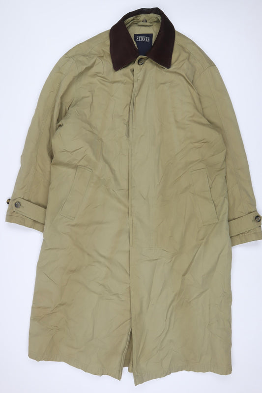 Mens UK Size XL STONES Beige Overcoat