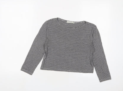 Womens UK Size M Pull&Bear Grey Basic T-Shirt