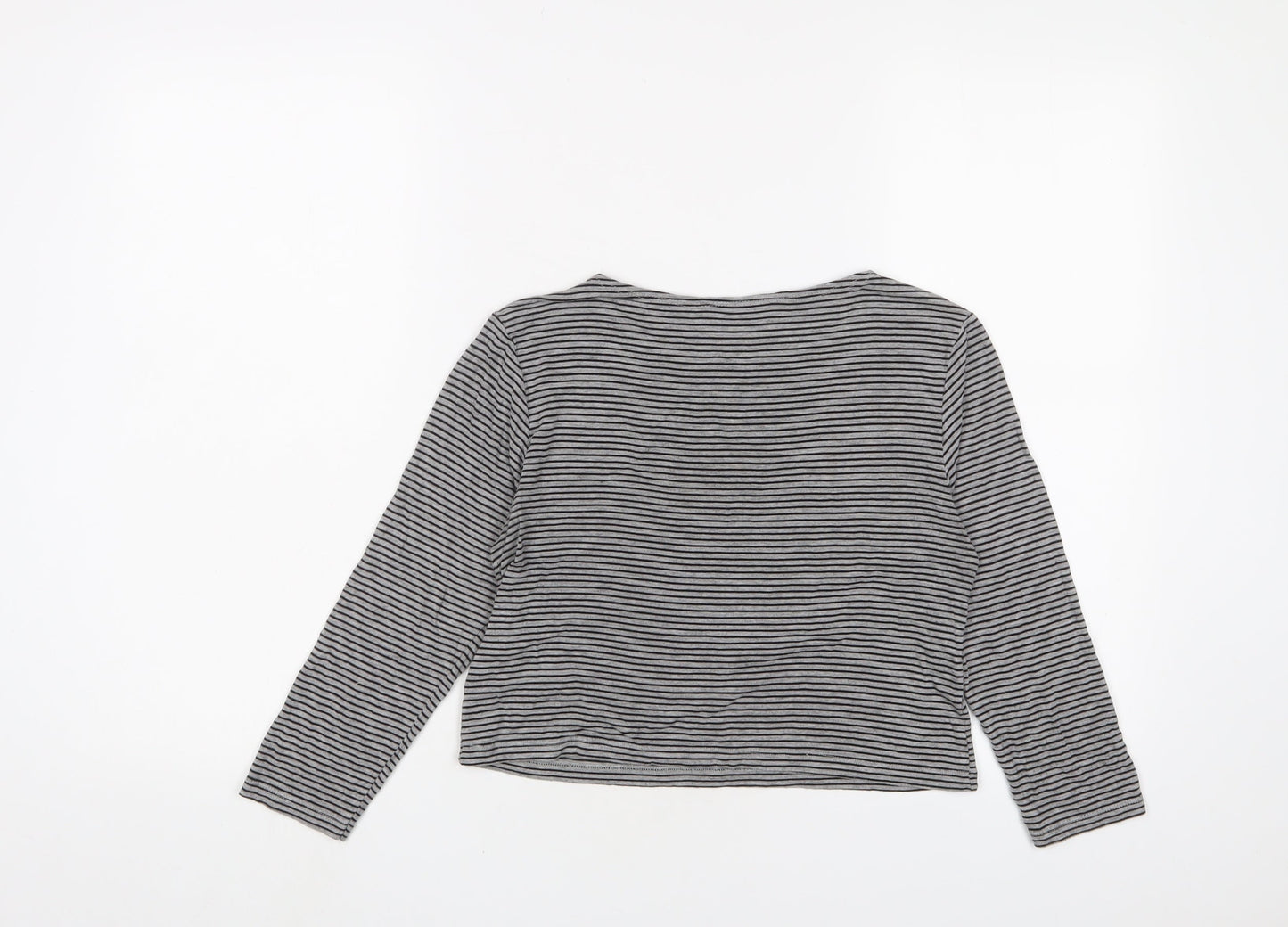 Womens UK Size M Pull&Bear Grey Basic T-Shirt