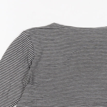 Womens UK Size M Pull&Bear Grey Basic T-Shirt