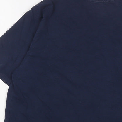 Levi's Mens Blue Cotton T-Shirt Size M Crew Neck - Logo
