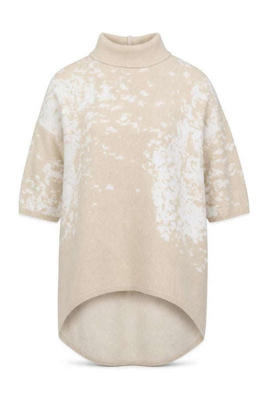 Womens UK Size S Apricot Beige Tunic Jumper